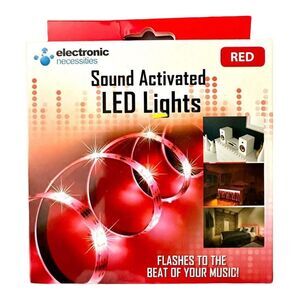 Sound Activated Red LED Light Strip Peel Off Adhesive 1 Meter Or Cut To Size